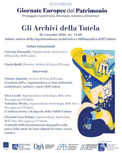 Locandina evento Giornate Europee del Patrimonio 2026 a Perugia